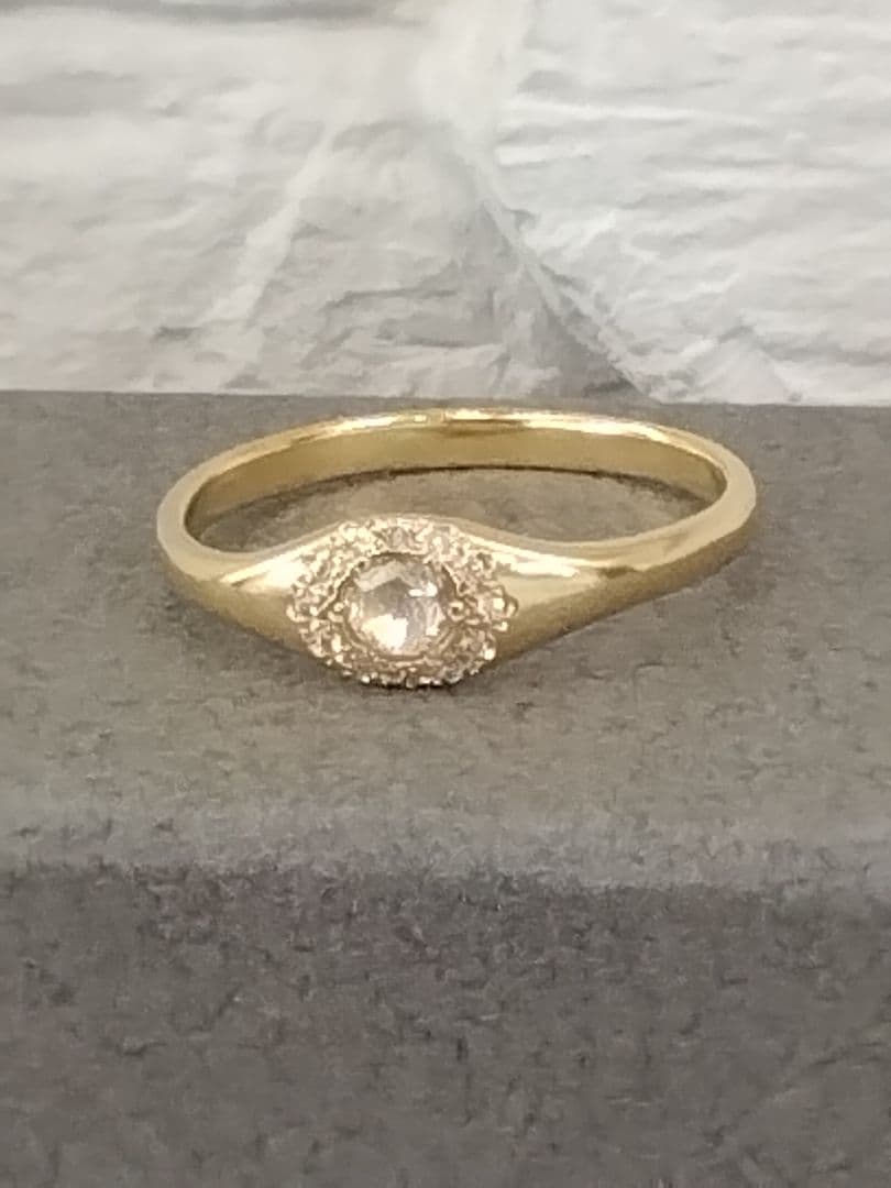 SSAvaron K18ローズカットダイヤモンドリング　　中古品