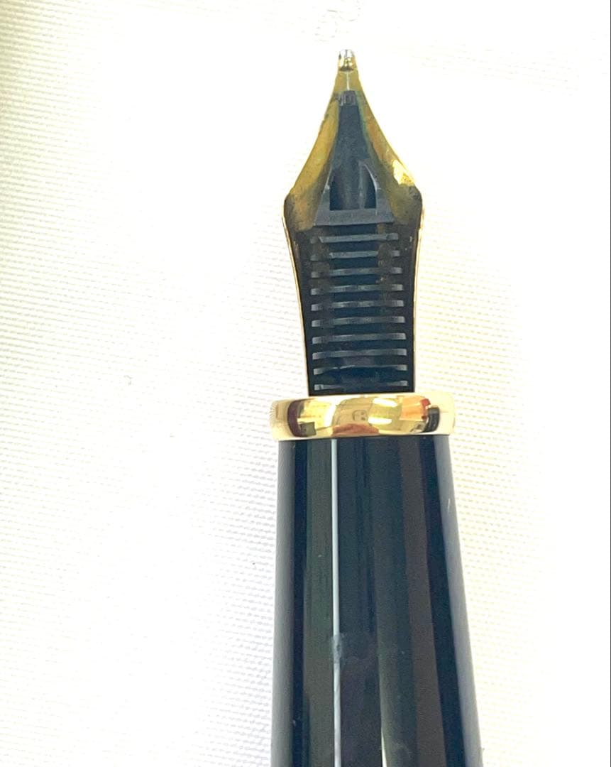 超美品 カルティエ 万年筆 ブラック ペン先 18K Au750