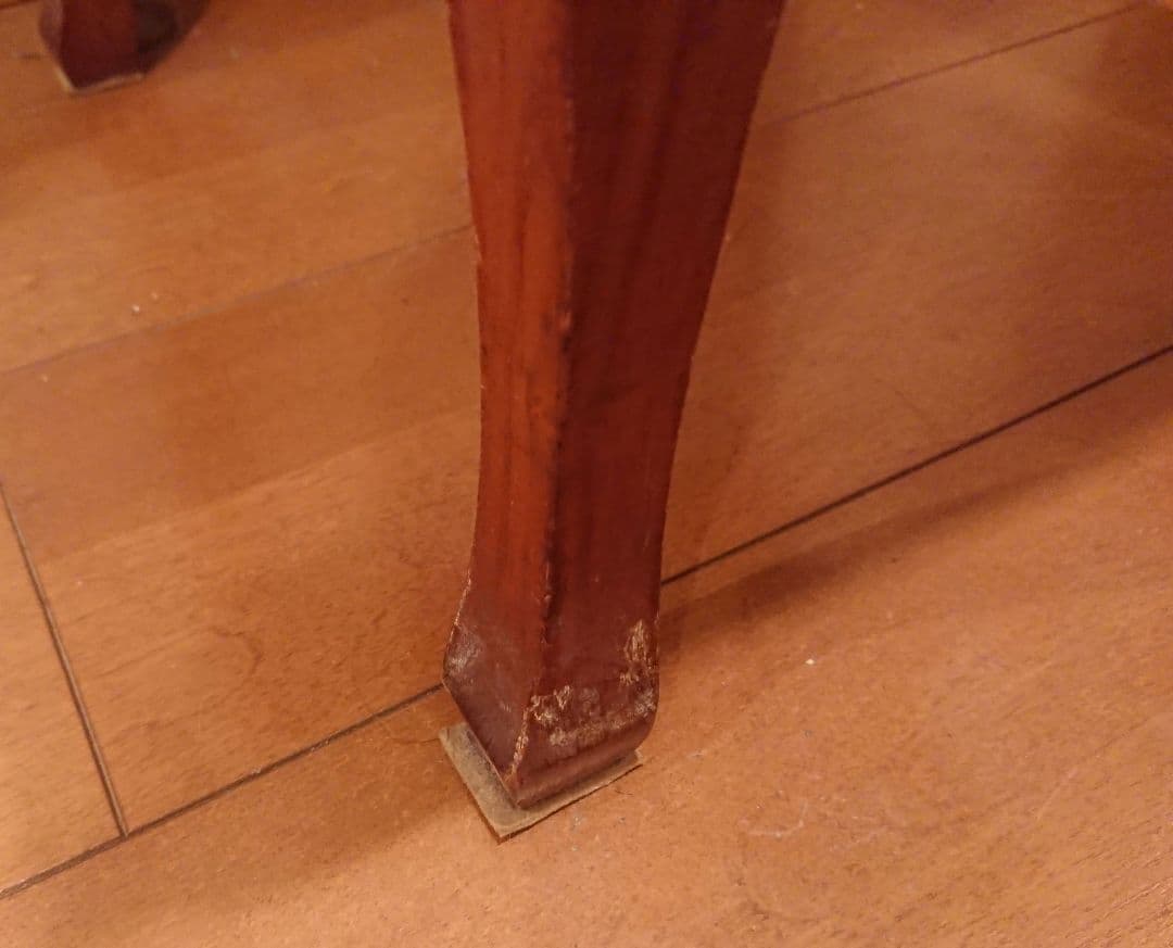 素敵 アンティーク 象嵌デザイン スクエア型 木製サイドテーブル