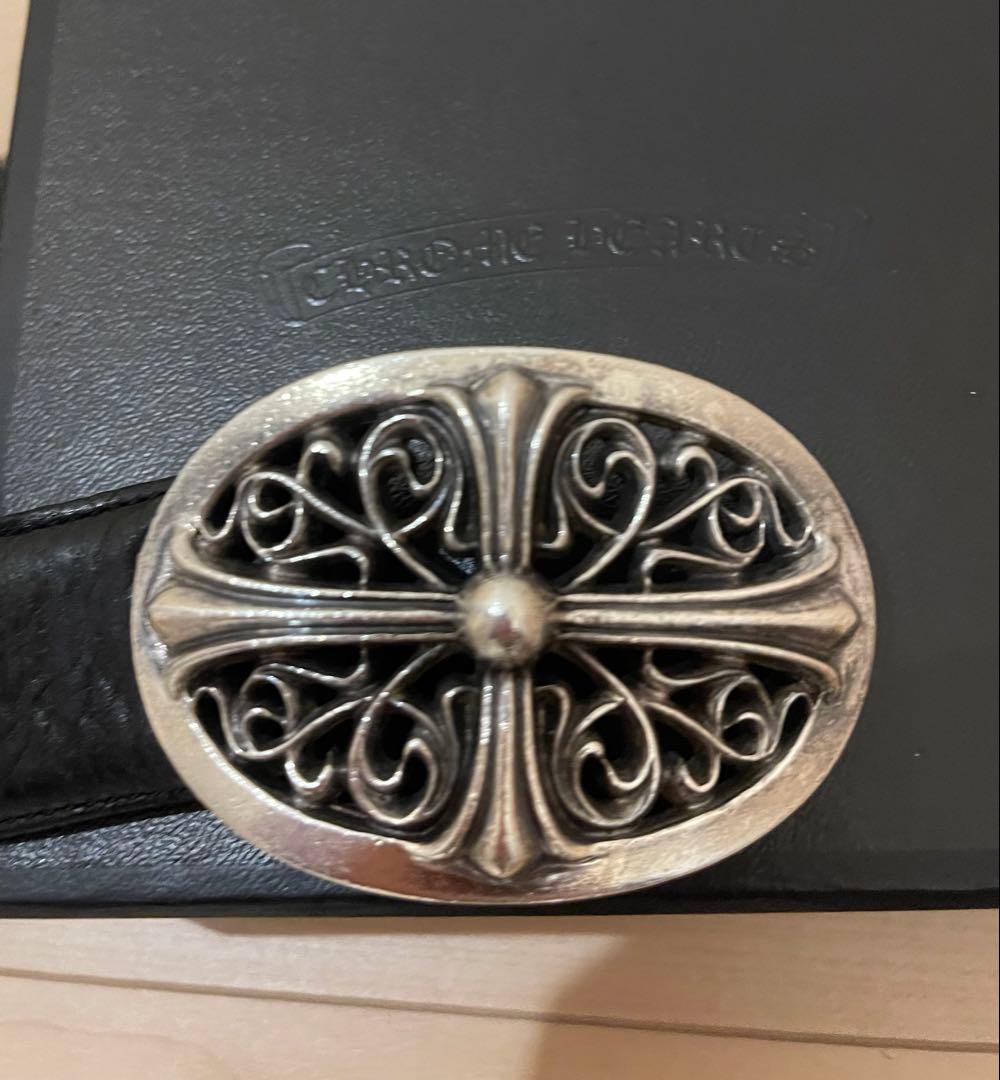 原本無修正クロムハーツクラシックオーバルクロスバックル＋ベルトストラップ(オマケ