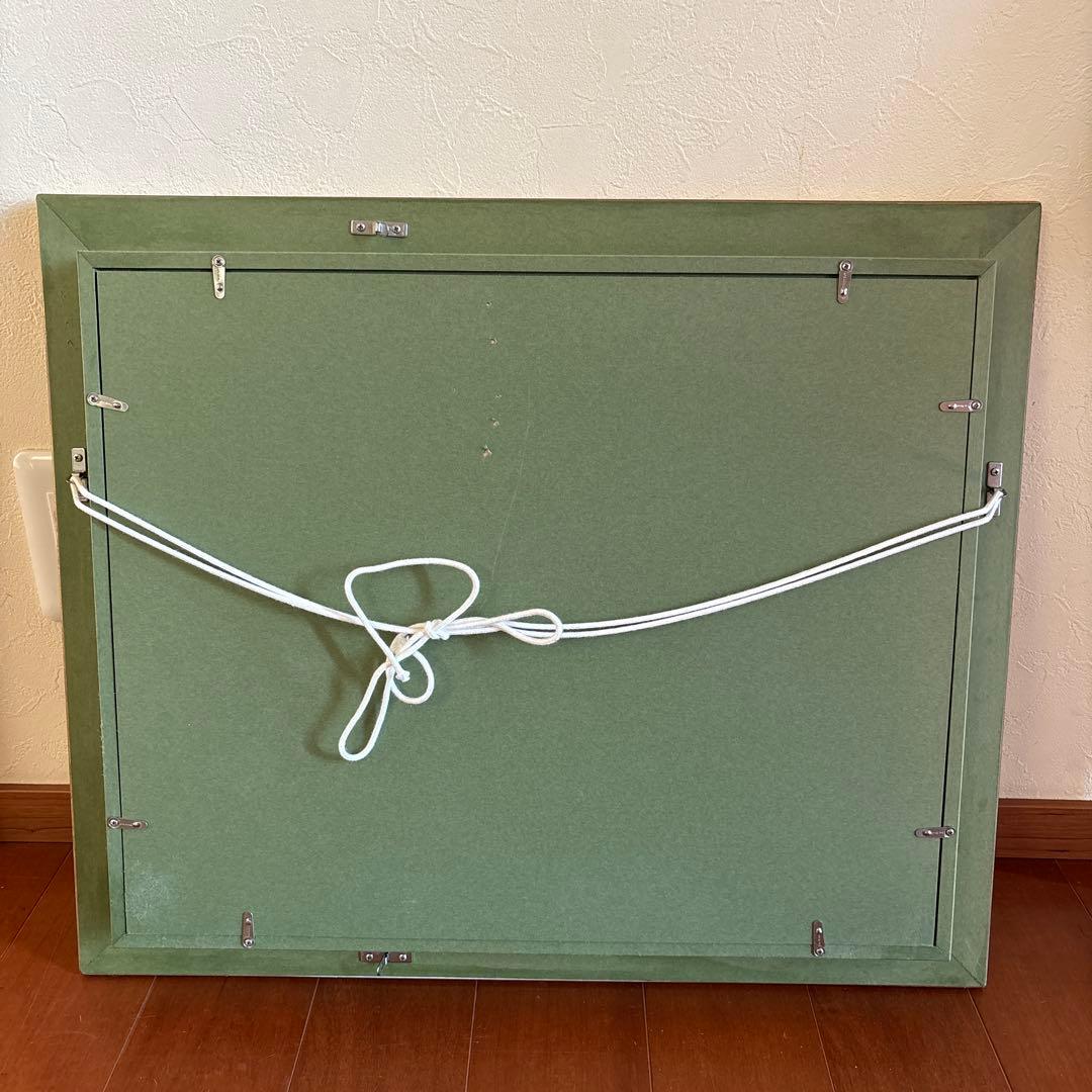 C.Y. Park 油彩 山と川の風景画 金額縁 ゴールド 油絵 油彩画