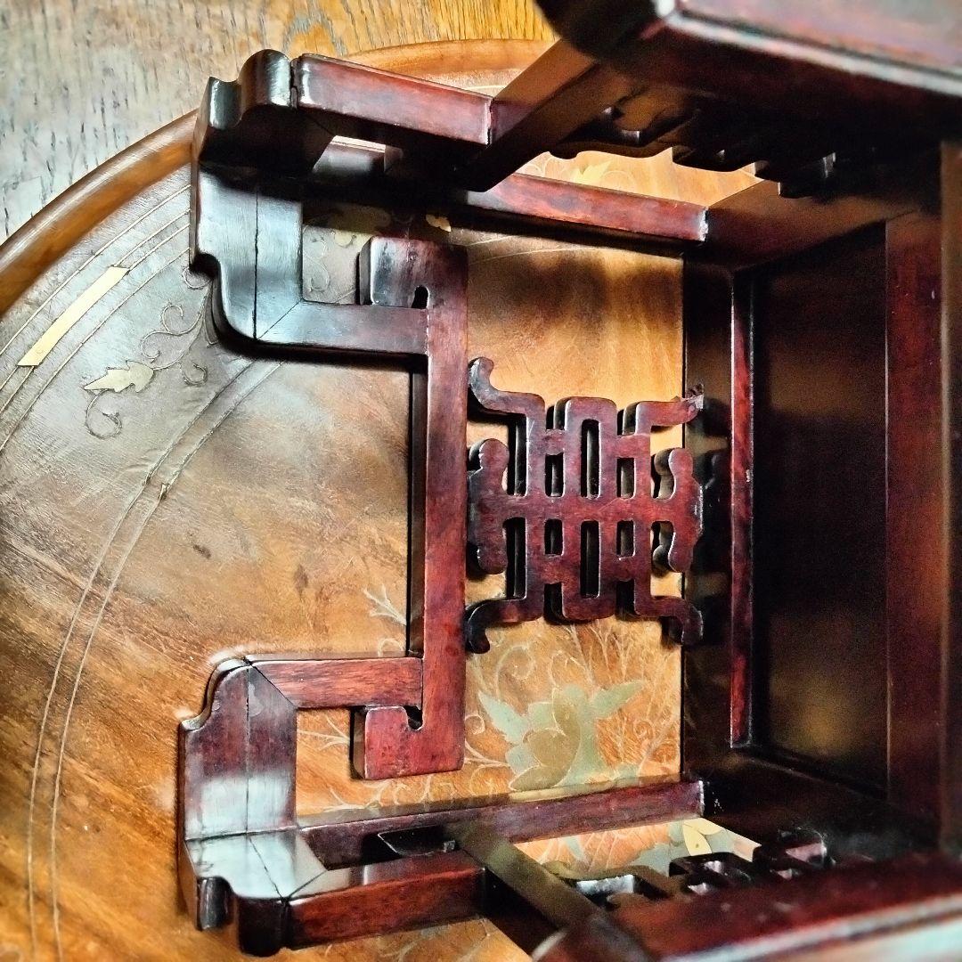 花台 中国 唐木 花台飾台 香炉台 盆栽台 正方卓 中国美術 訳アリ