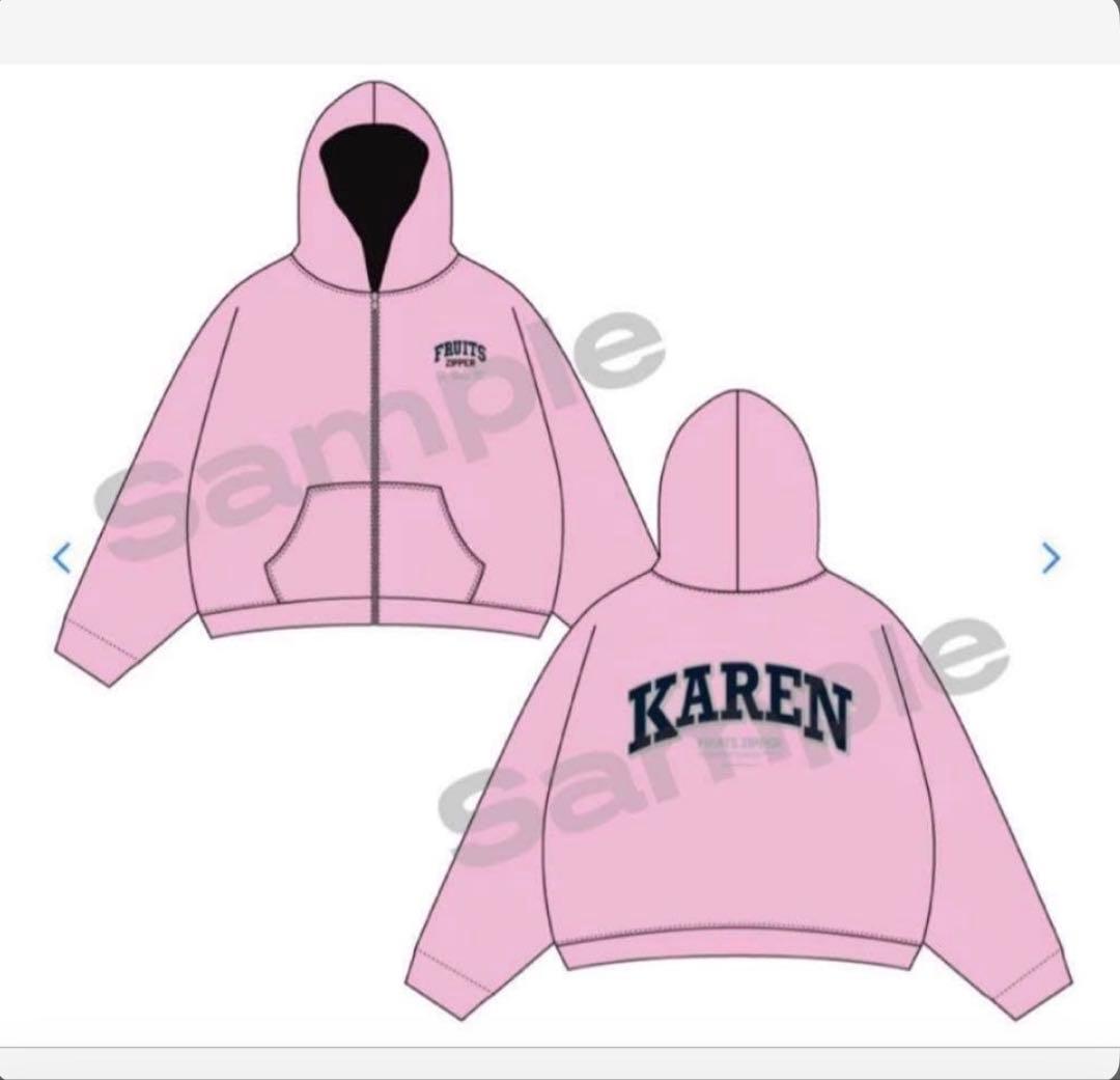 FRUITS ZIPPER 松本かれん ピンクパーカー - メルカリ