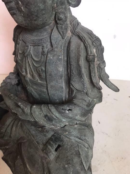 古董，明代佛像，藏友旧藏寄賣，青銅製古美術品，高3⃣️1⃣️cm，重