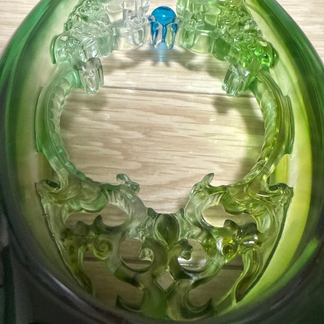 玻璃工房 中国ガラス工芸 置物 仁德輝煌 (龍) の装飾アイテム