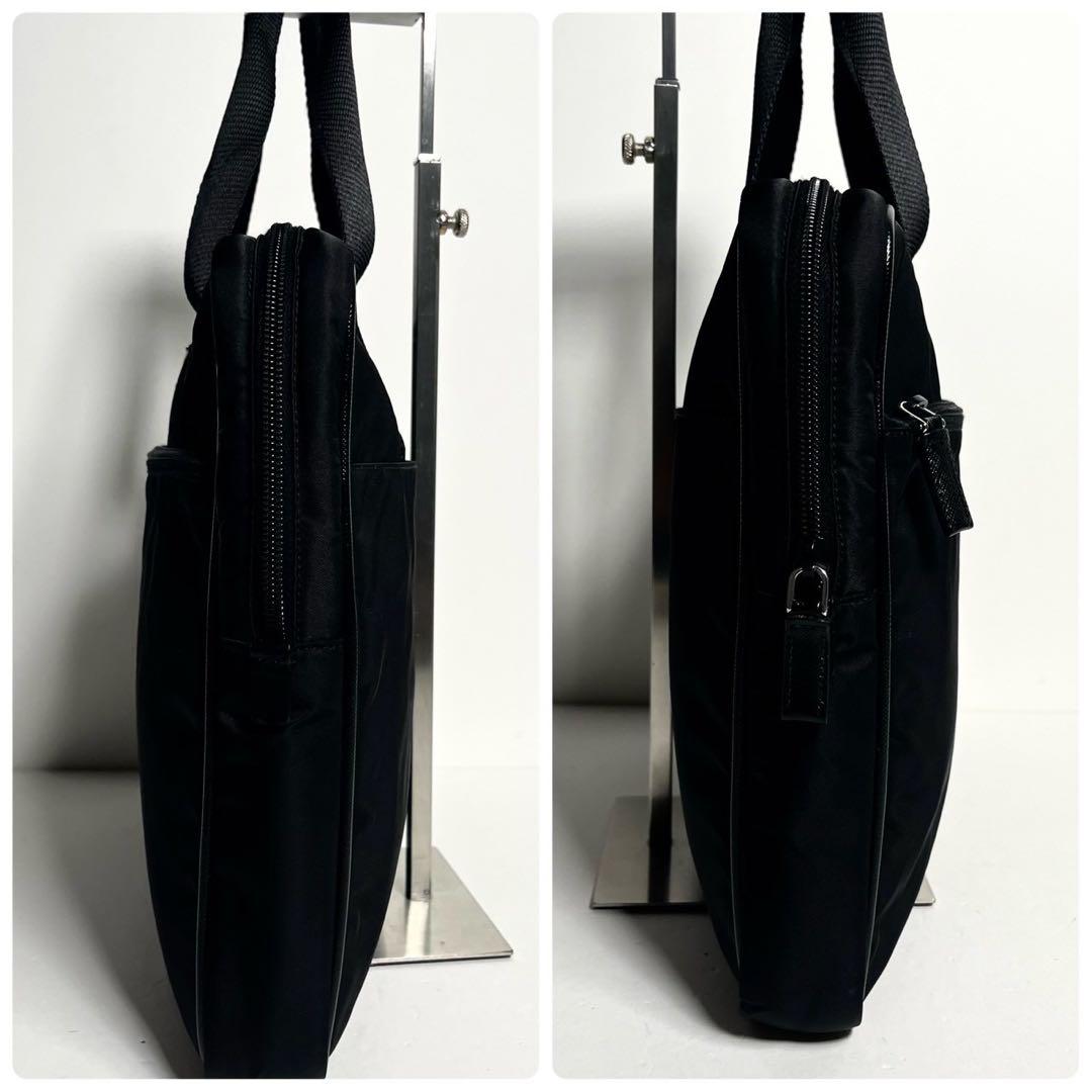 【現行型・未使用に近い】プラダ ビジネスバッグ サフィアーノレザー Gカード付き