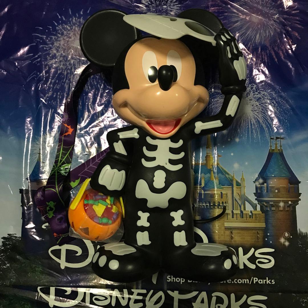 ミッキー ポップコーンバケット スケルトン ディズニーハロウィン 海外