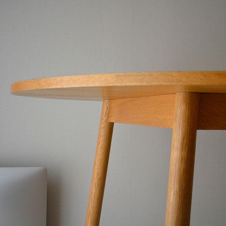 無印良品　廃盤　丸・サークル　天然木オーク材ダイニングテーブル　120cm