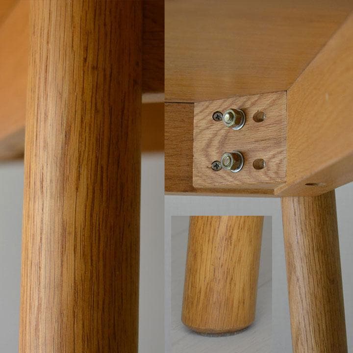 無印良品　廃盤　丸・サークル　天然木オーク材ダイニングテーブル　120cm