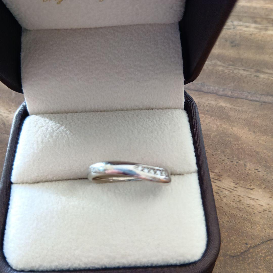 TIFFANY&Co　 Pt950プラチナ オープンハートバンド ダイヤ リング