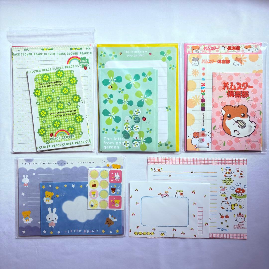 平成レトロ レターセット 9セット メモ帳 3セット 交換ノート ハム柄