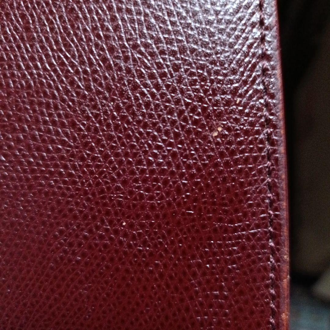 バーガンディ レザー ショルダーバッグゴールド金具