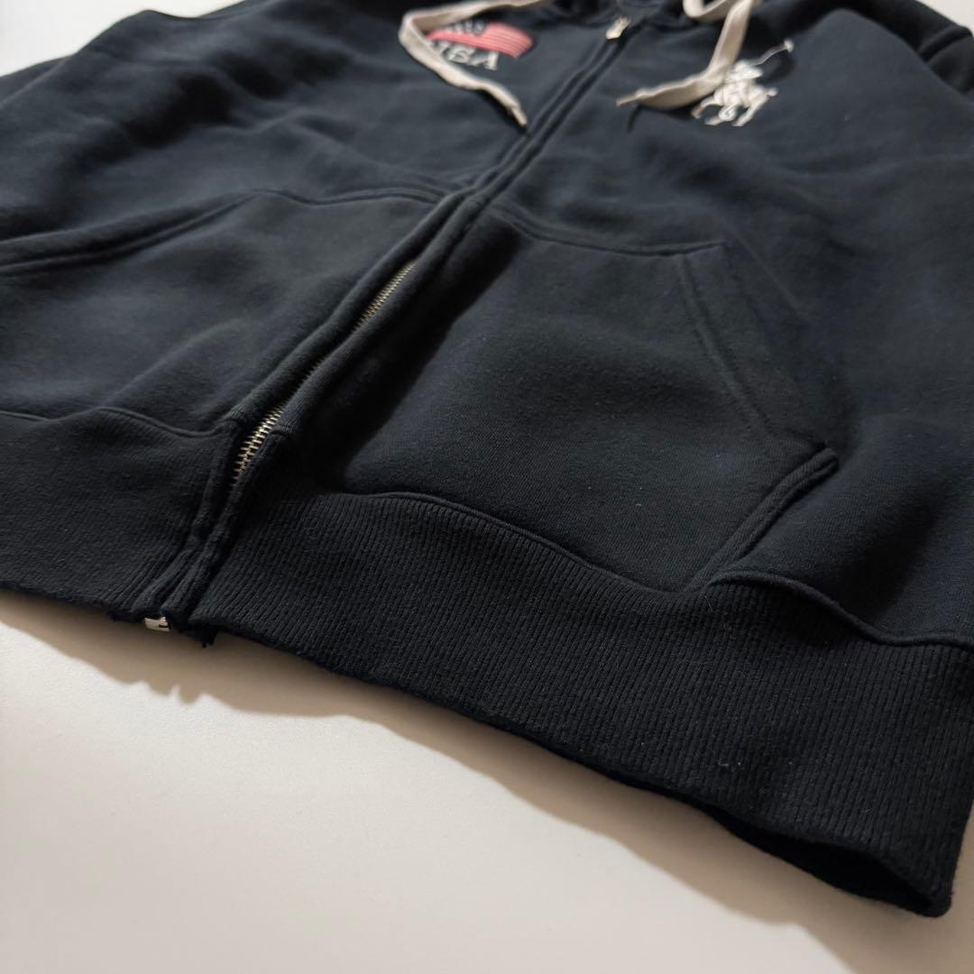 90s ポロバイラルフローレン ビッグポニー 星条旗 USA ジップパーカー M