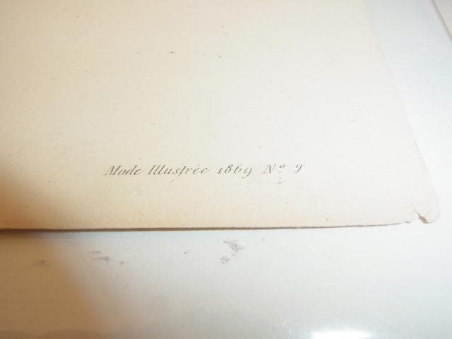 1869年 銅版画◇フランス ファッション誌『ラ・モード・イリュストレ』No.9