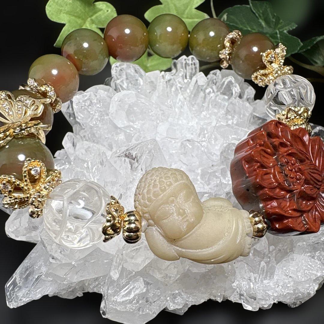 ＊みーにゃん様お取置き7/ 20アラシャン瑪瑙　可愛いすぎるベビー大仏様と蓮