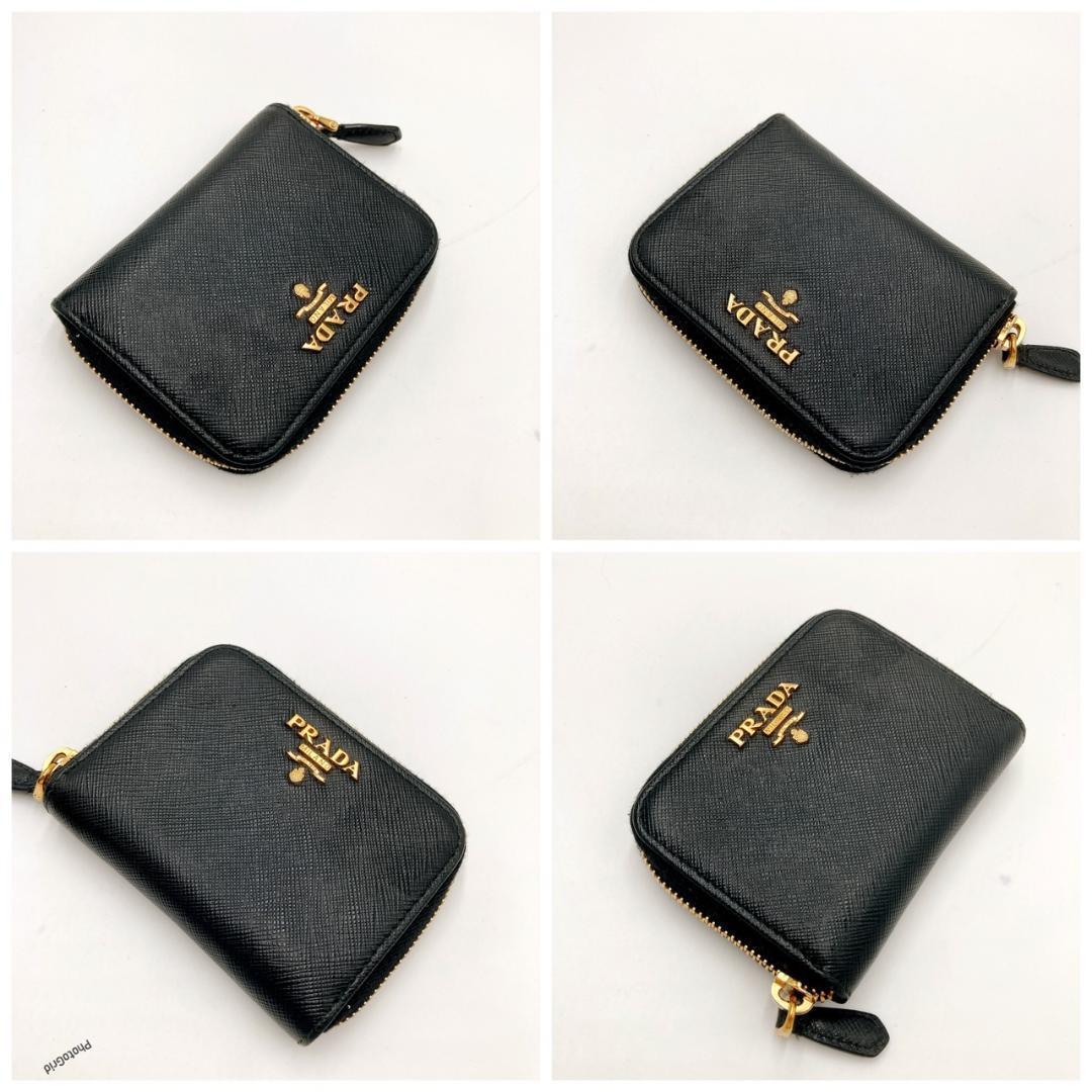 PRADA プラダ　ケース ラウンドジップ サフィアーノ　✴︎①