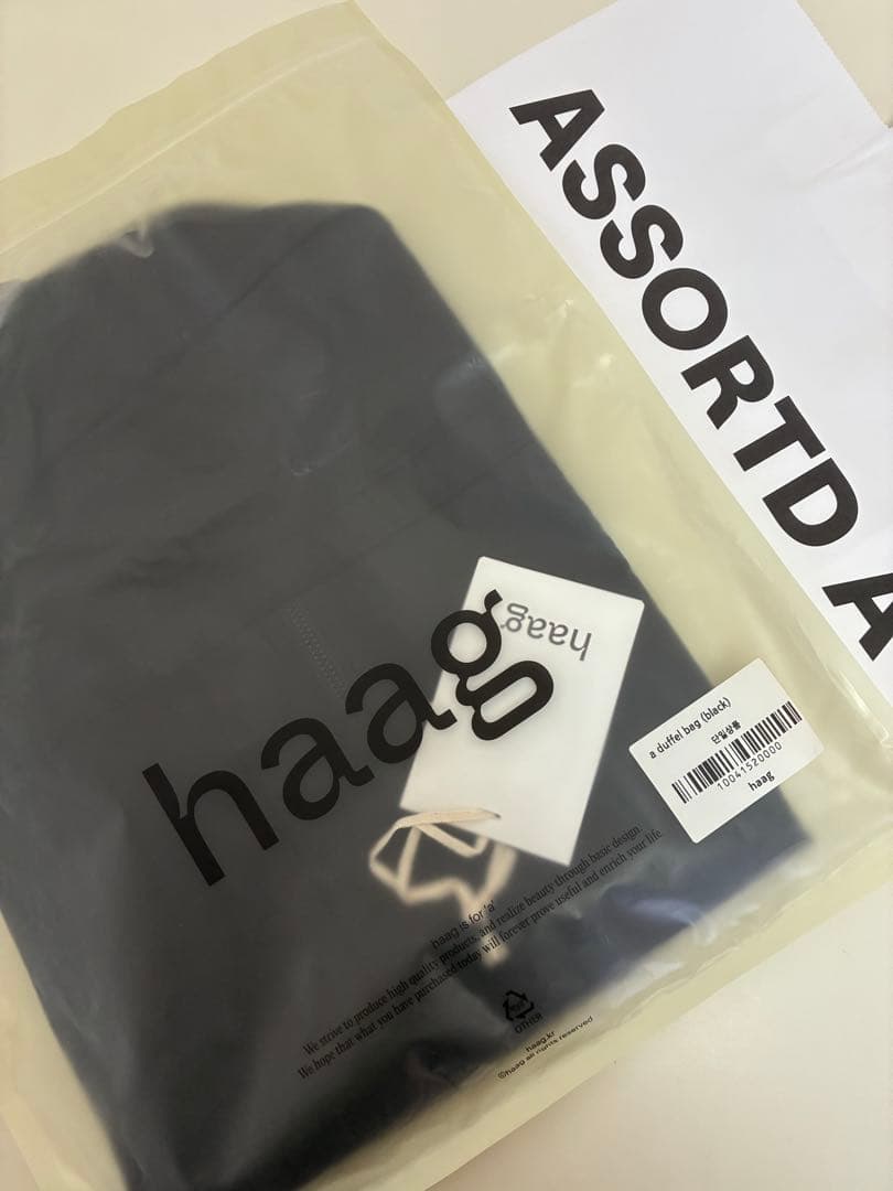 新品】韓国ブランドhaag(ヘイグ) ダッフルバッグ BLACK 黒