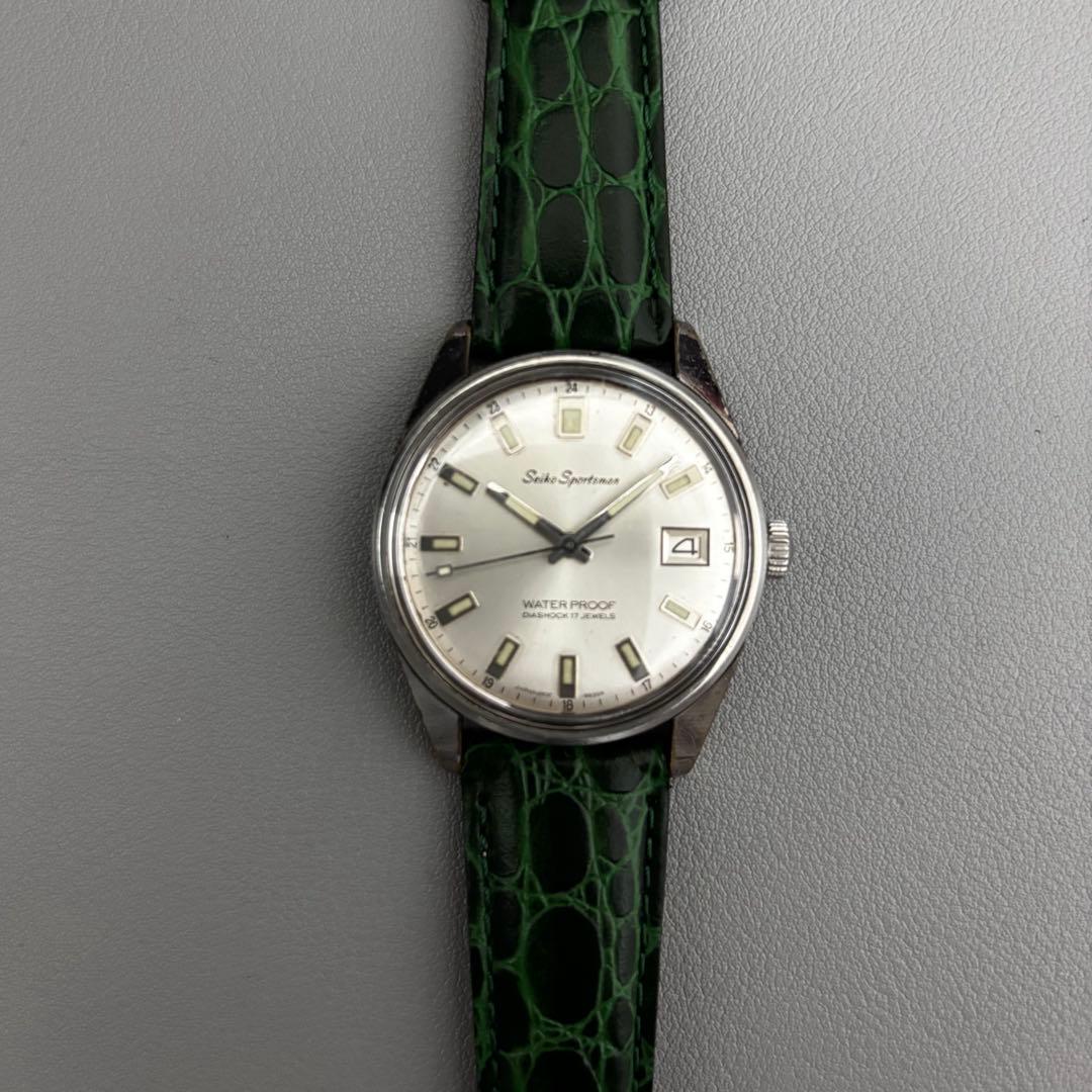 SEIKO Sportsman 17石 手巻き ヴィンテージ 純正尾錠