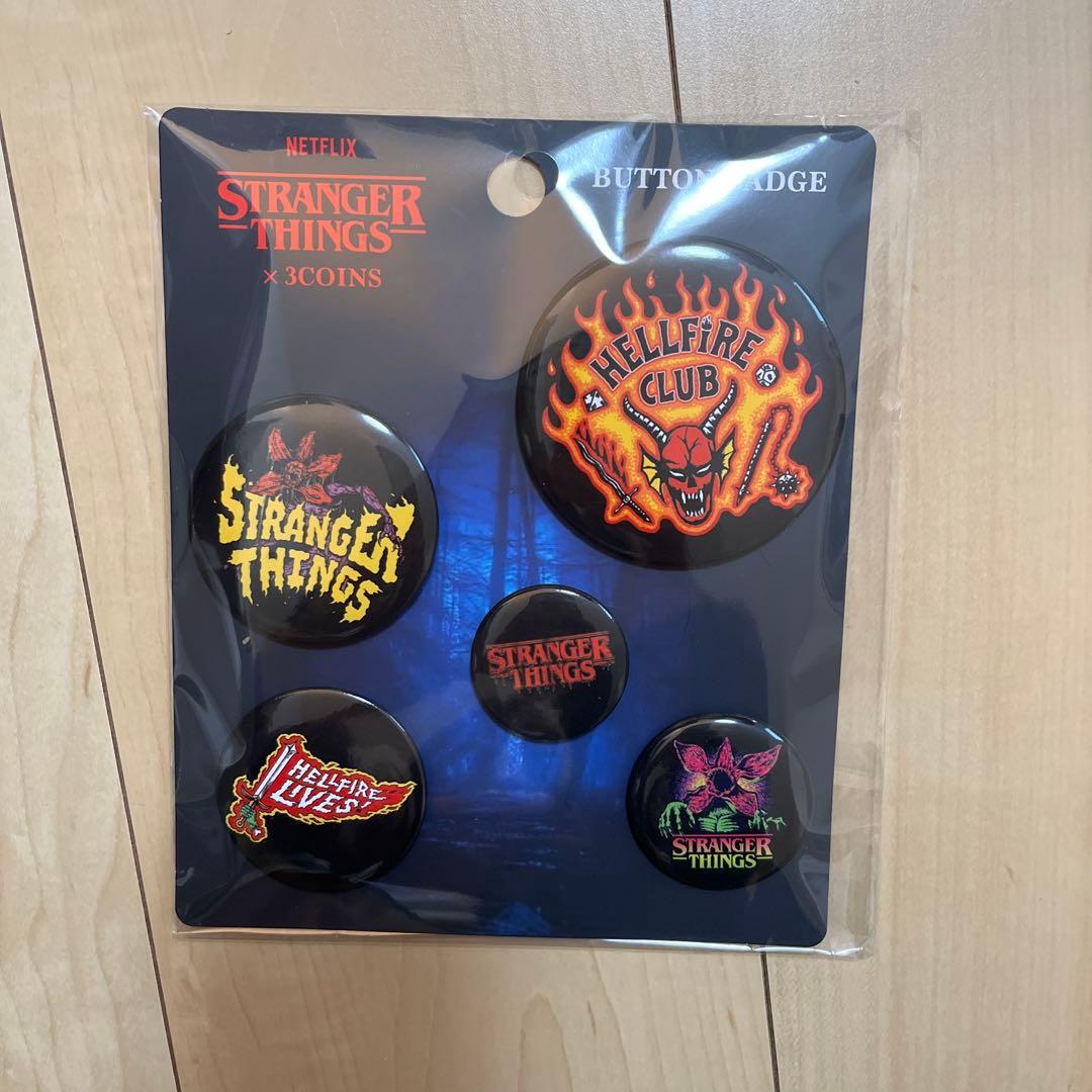 ストレンジャー・シングス 3coins 缶バッジ 5個セット - メルカリ