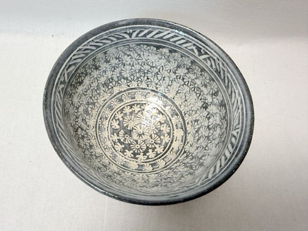 未使用 茶道具 与平作 三島茶碗 、寒川義崇作 高槻古曽部焼 騎牛帰家図