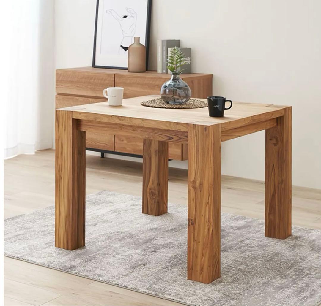 WTW チーク ダイニングテーブル 90cm 新品