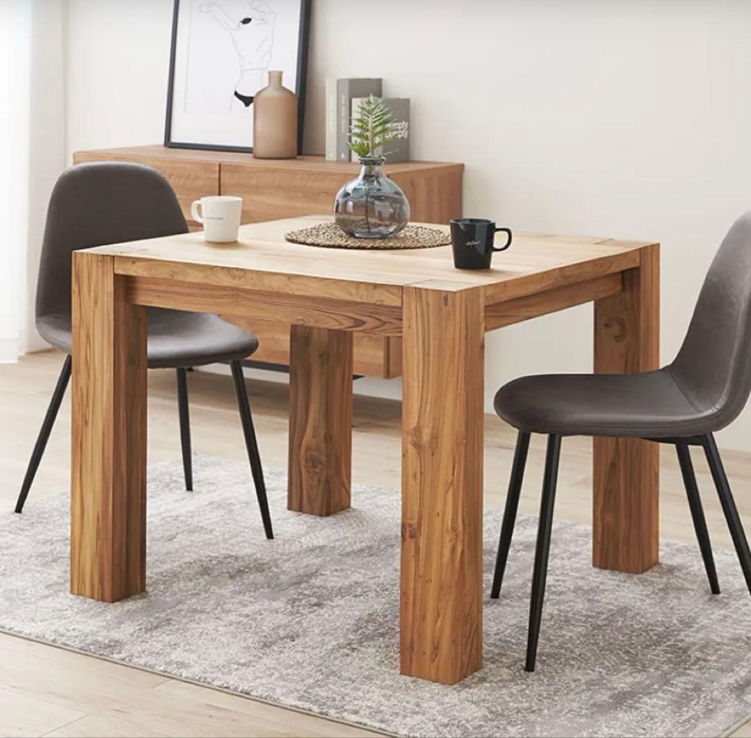 WTW チーク ダイニングテーブル 90cm 新品