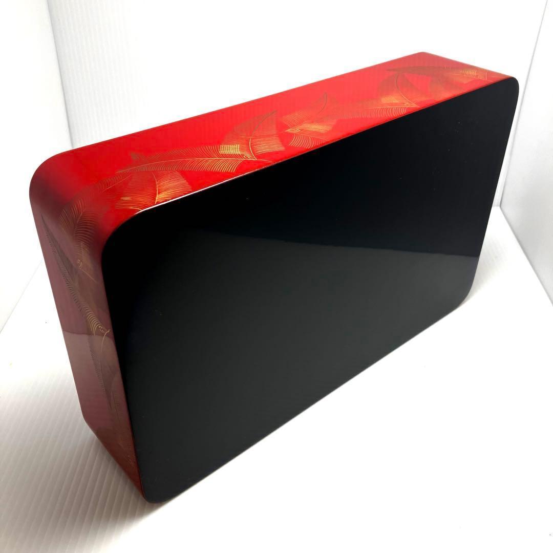新品未使用 輪島塗 沈金 漆器 文庫 文箱 霧箱 説明書 箱 伝統工芸 赤