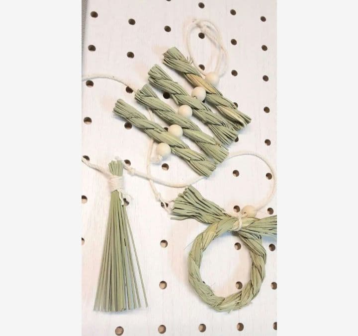 80〗バードトイ 3点セット 文鳥 インコ おもちゃ 破壊系 熊本県産い草