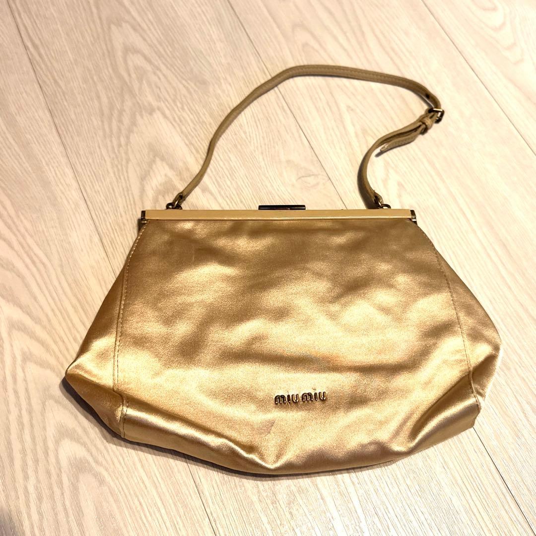 miumiuビジューバックISETAN伊勢丹ゴールド