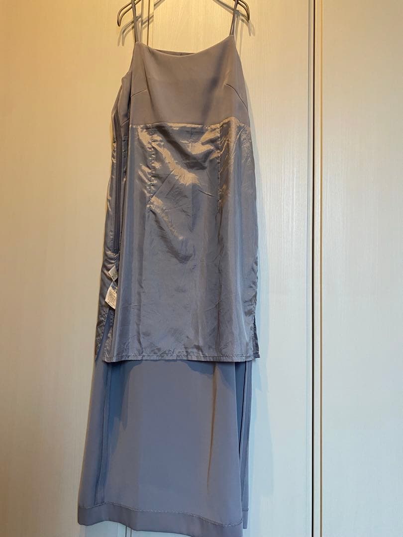 タグ付 URBANRESEARCH ブラウスレイヤードドレス FREE サックス