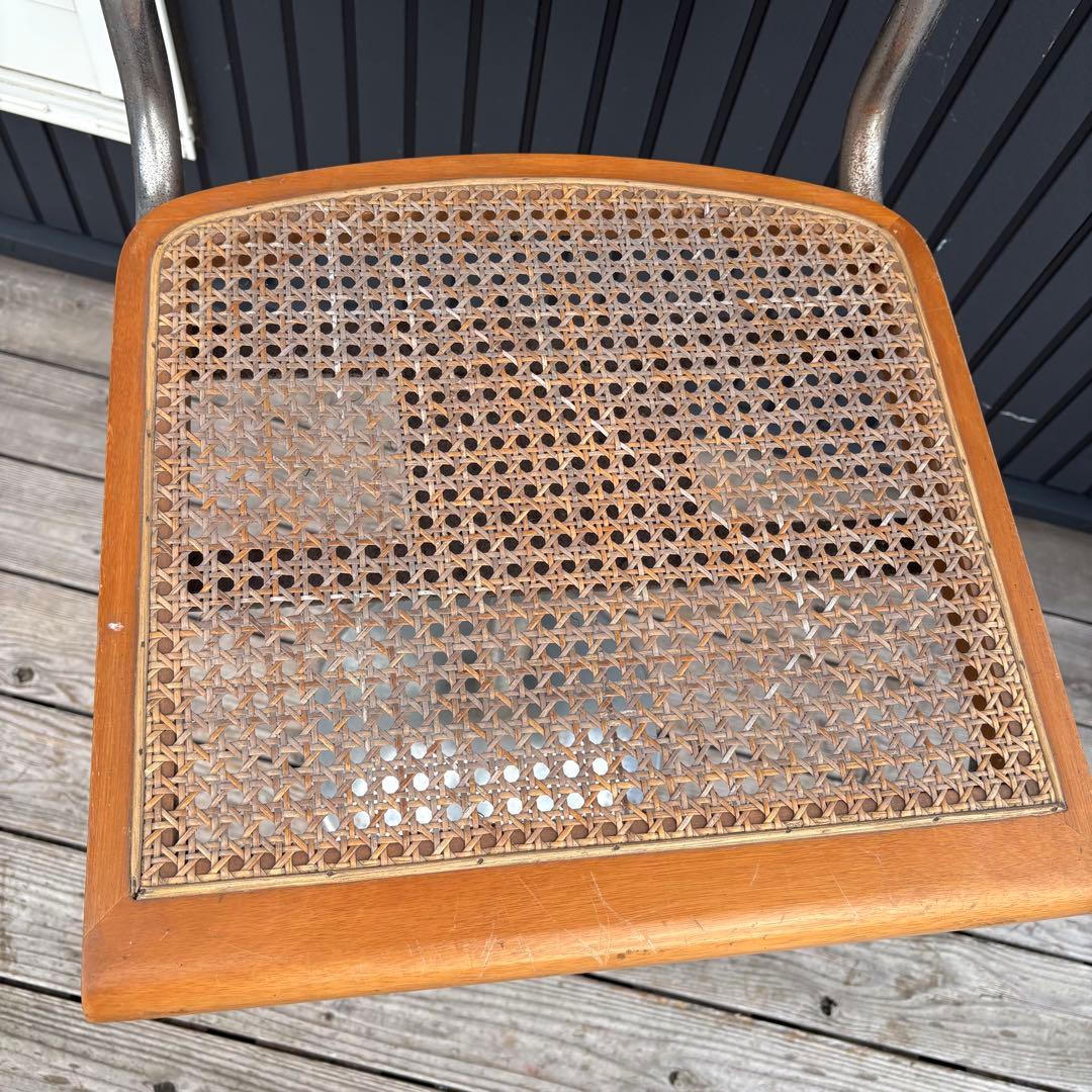 北欧レトロ オリバー メタルフレーム ラタンカウンターチェア
