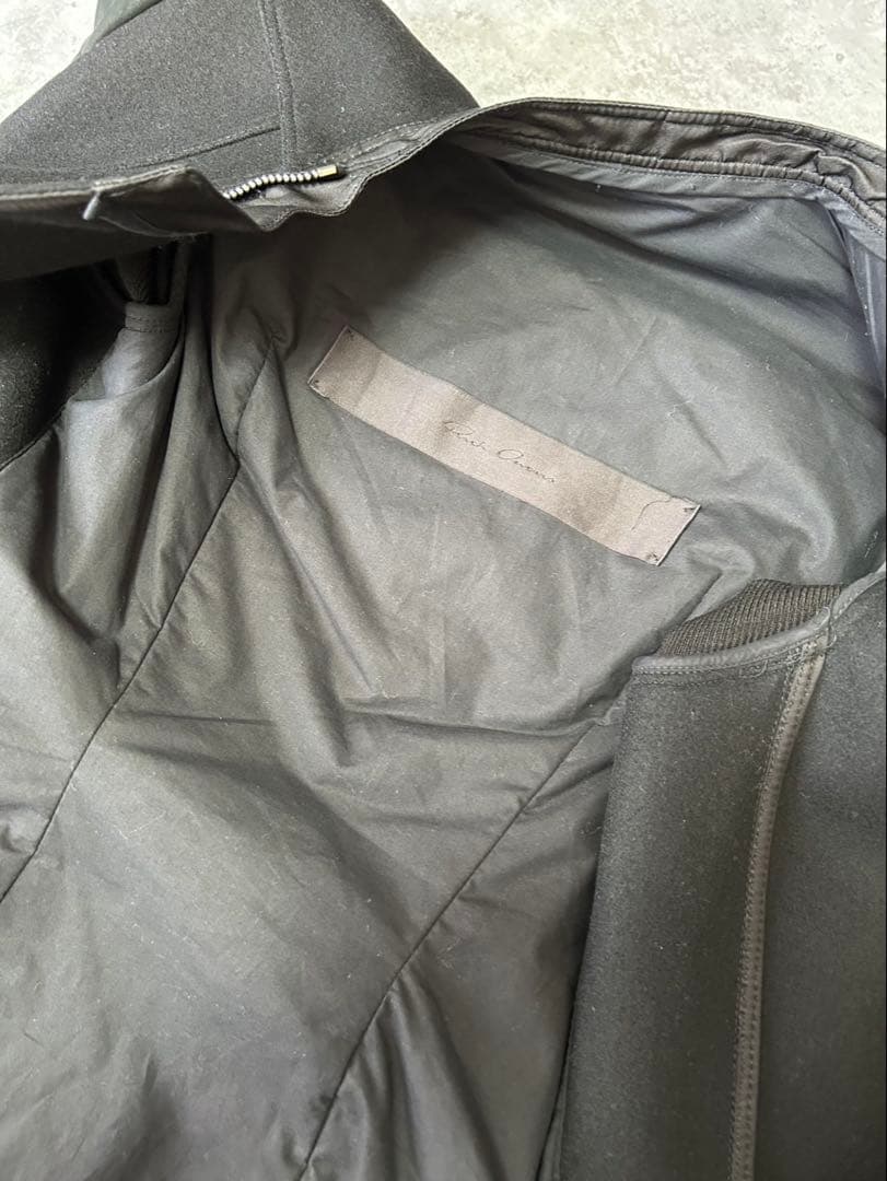 Rick Owens AW14 ウール レザープリーツ コート 40