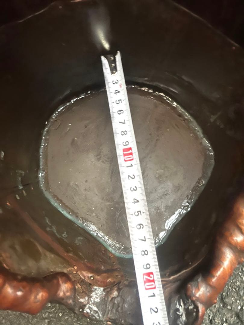 花台 木瘤 茶道具 華道 逸品 自然木 瘤付き 花器・銅根木 古美術