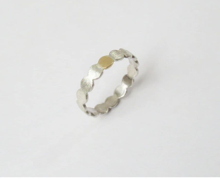 perche？　シルバー X K18 marumaru ring 3　☆最終価格