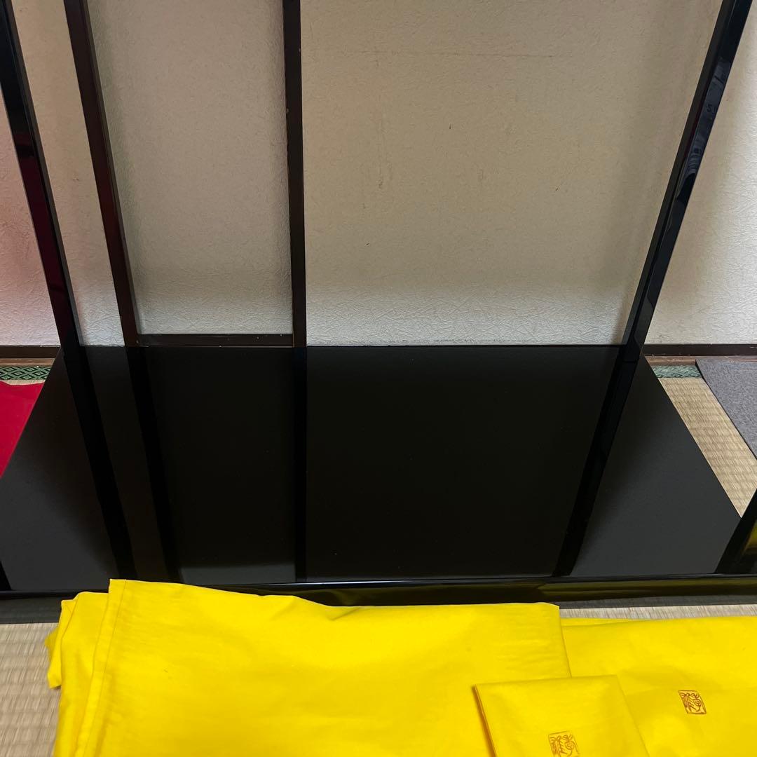 茶道具 茶棚 輪島塗 真台子 塗師 若島孝雅 作 供箱 共布