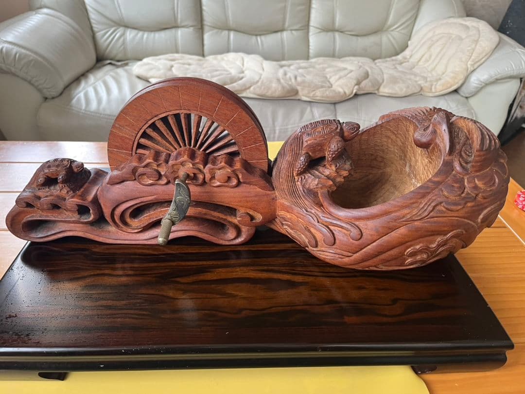 墨壺 壺孝作 鶴亀 大工道具 工芸品