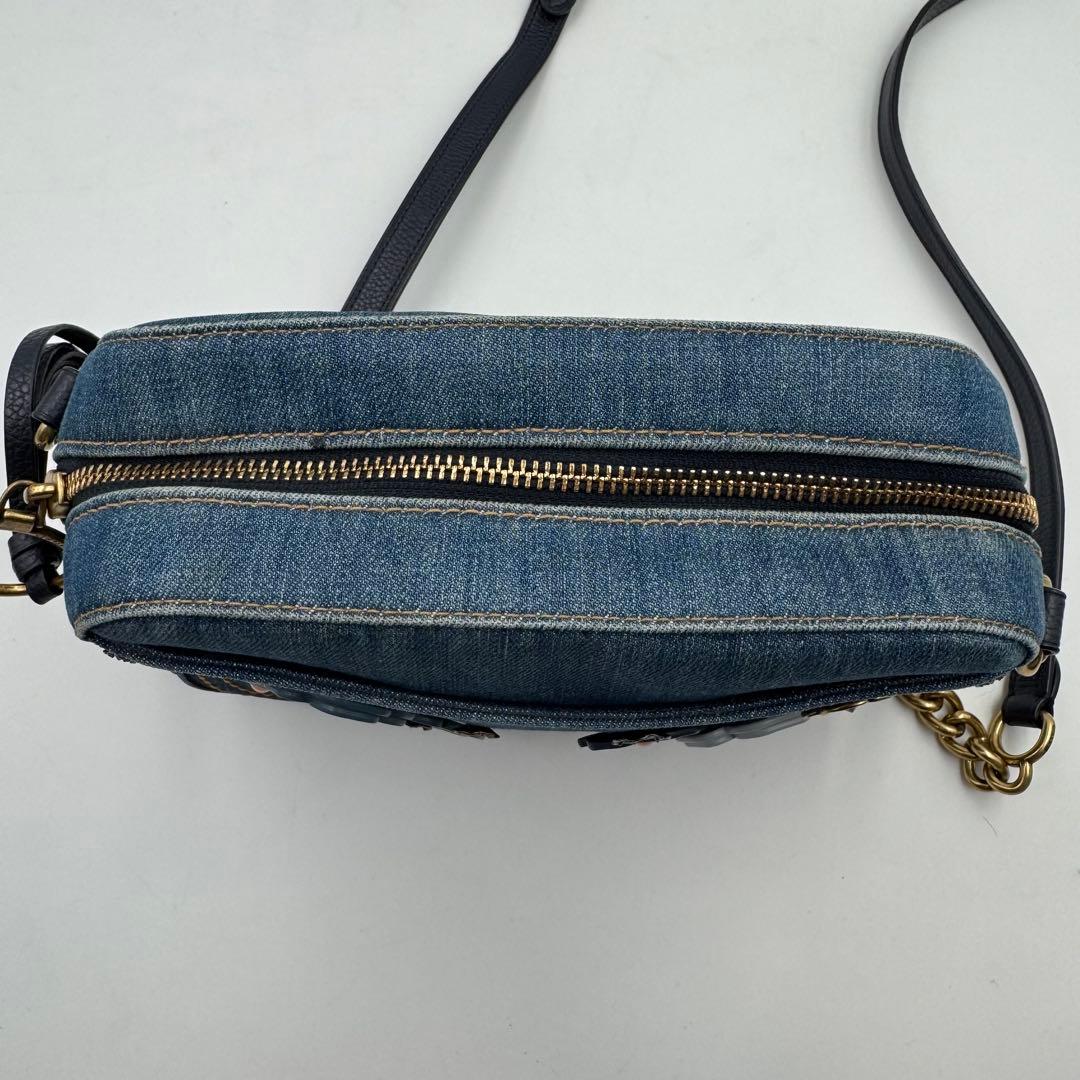 美品✨COACH ショルダーバッグ　ティーローズ　デニム生地　2way