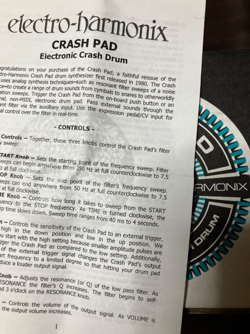 その他 ehx Electro-Harmonix crash pad