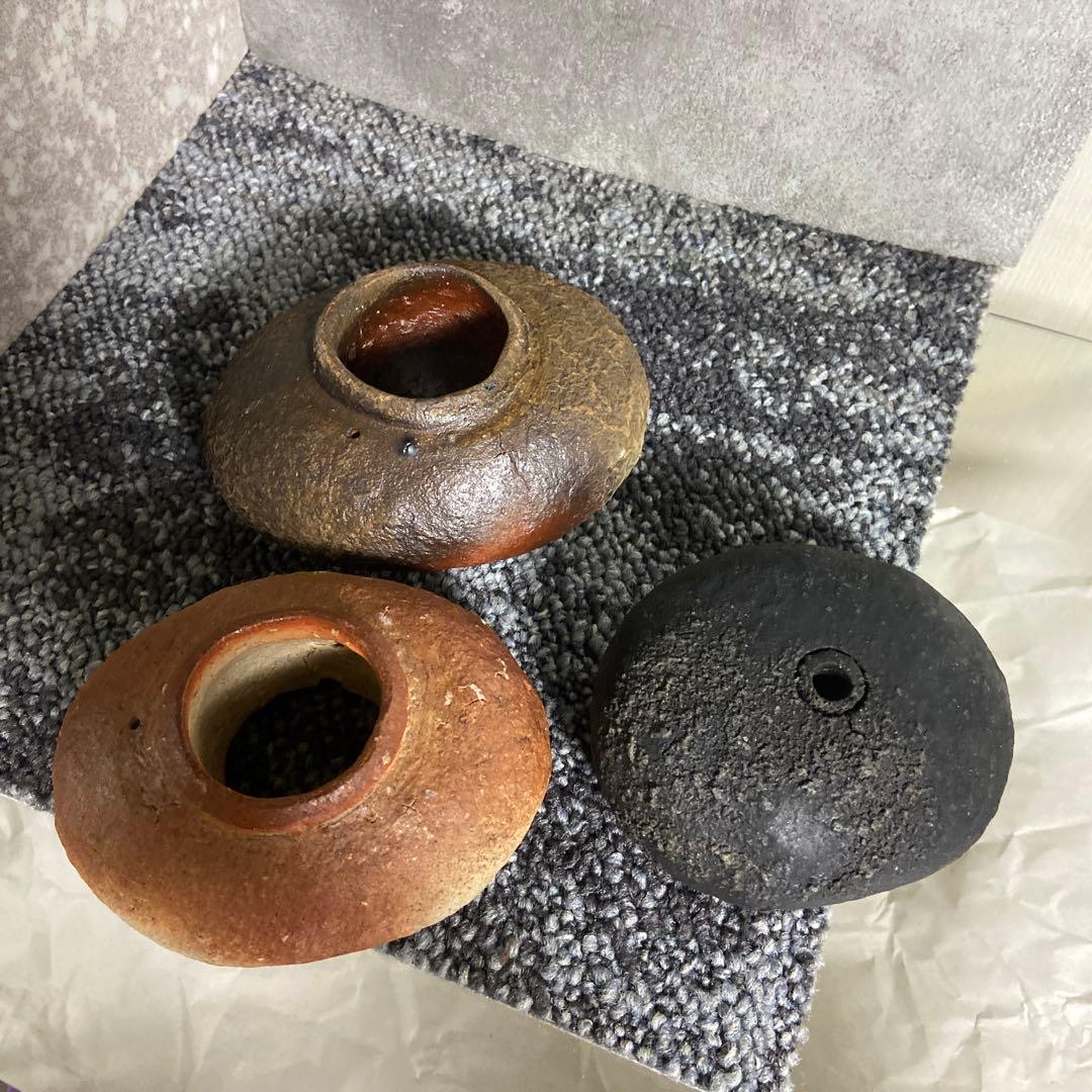 備前焼 脇本博之 香炉 花器 花瓶 一輪挿し 緋襷 窯変 カセ 置物 インテリア