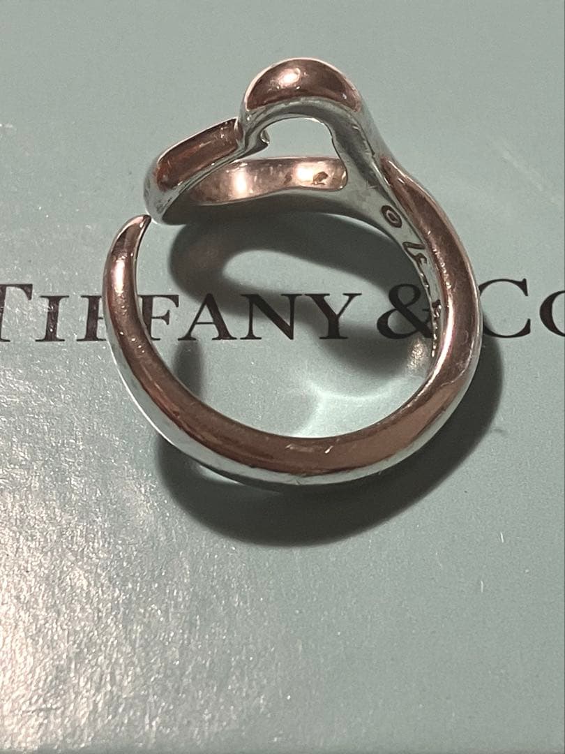 【美品】Tiffany ティファニー オープンハート リング 約11号 925