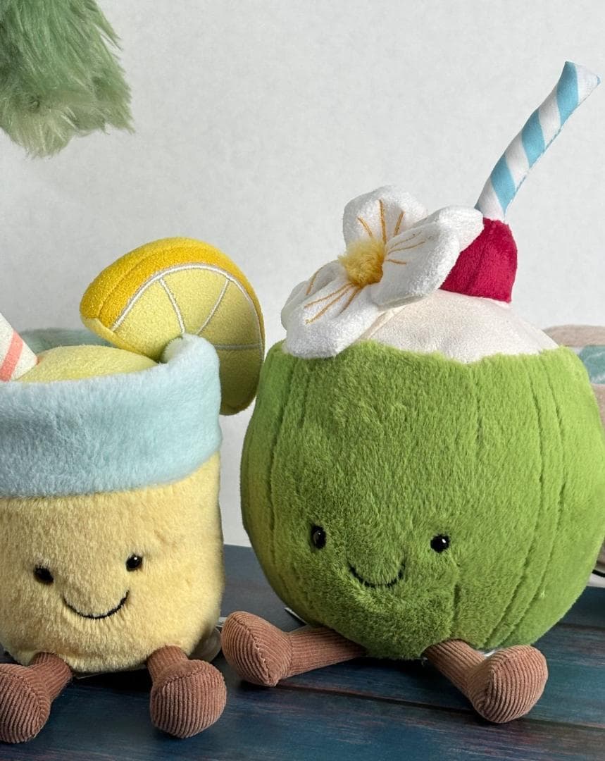 新品　ジェリーキャット　ココナッツジュース　ドリンク　ぬいぐるみ　ギフト袋付