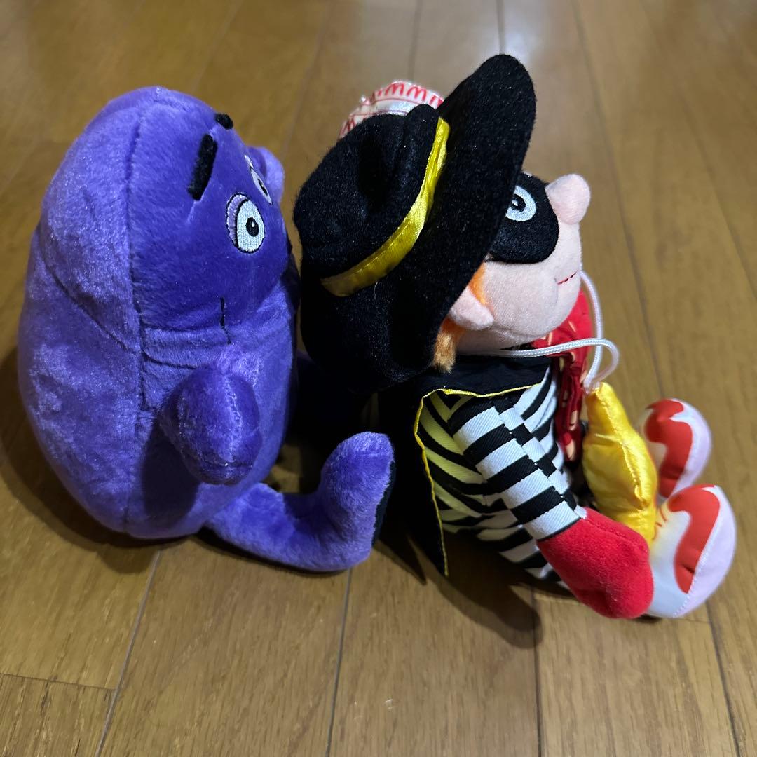 希少 マクドナルド グリマス＆ハンバーグラー ぬいぐるみ 1999年
