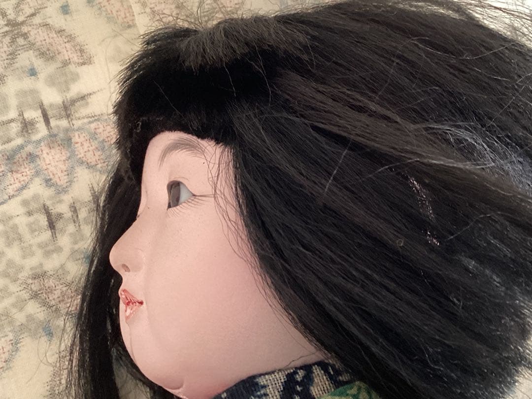 市松人形 竹取物語 松菊 抱き人形 ビスクドール アンティークドール約45cm