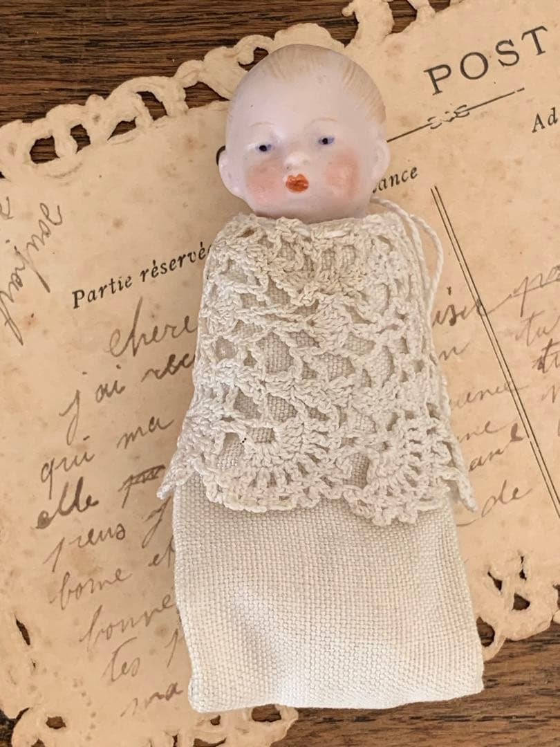 フランス 蚤の市 陶器人形 赤ちゃん ブロカント