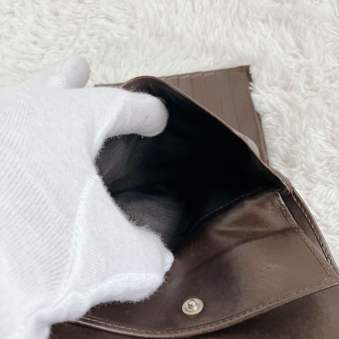 希少✨ プラダ 折り財布 ハラコ ヒョウ柄　三角ロゴプレート　トライアルロゴ