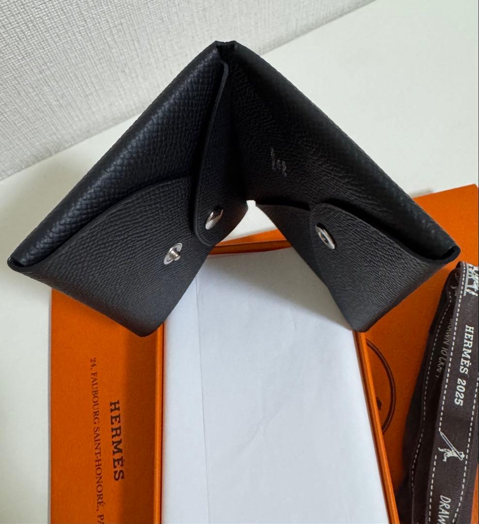 エルメス カルヴィデュオ カードケース ヴォーエプソン 黒 新品未使用 本物