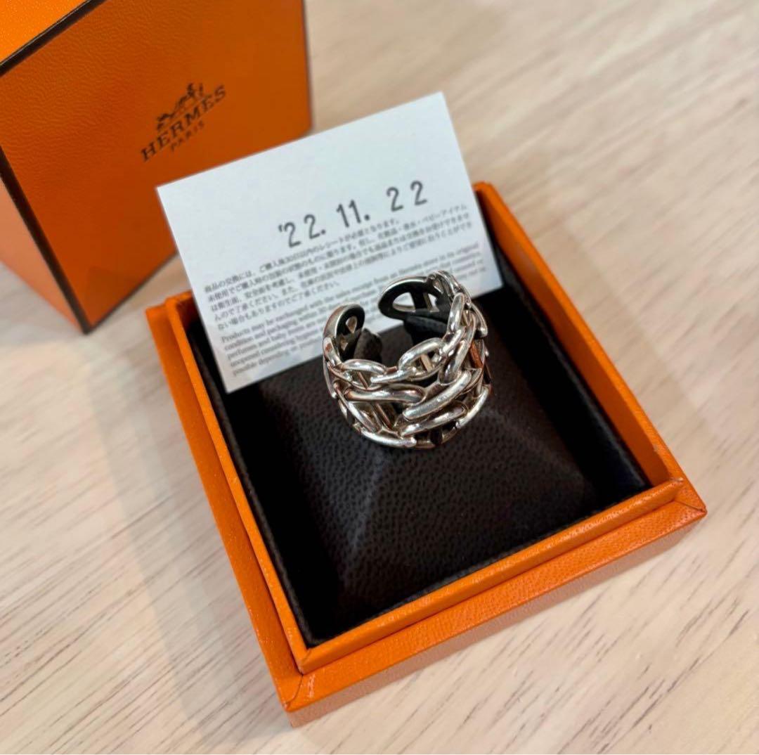 希少サイズ HERMES シェーヌダンクル アンシェネ GM リング 57