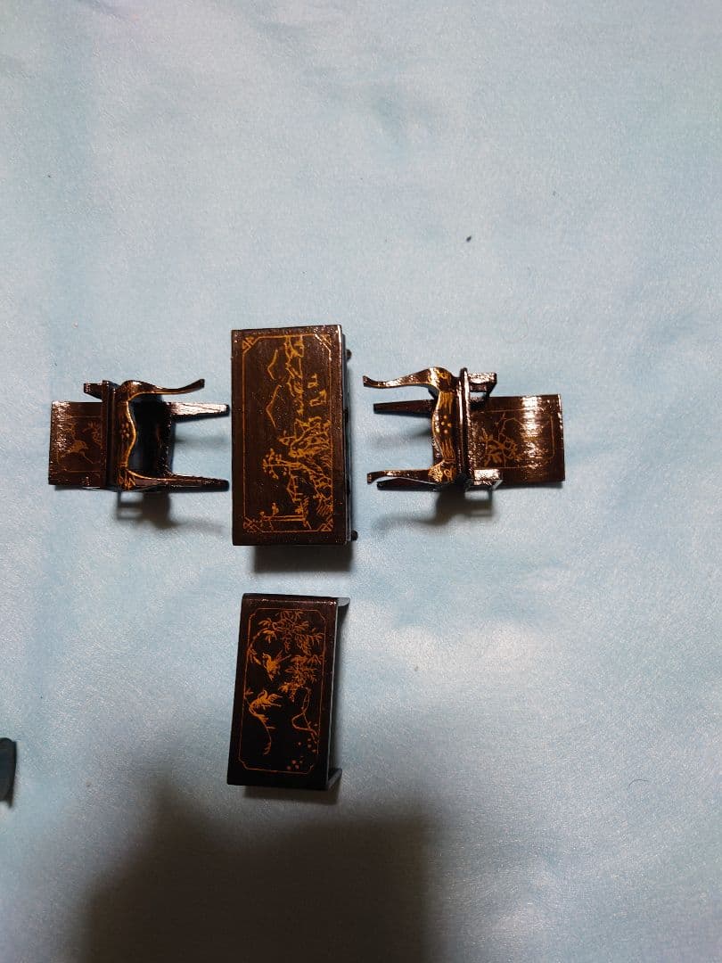 プレーベル　木製中国式ミニチュア家具１２店セット