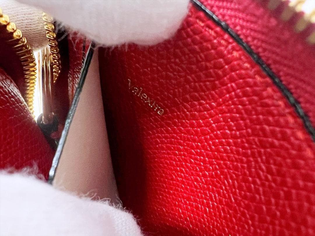 美品　ヴァレクストラ　グレインカーフスキン　L字　キーリング付き　ケース