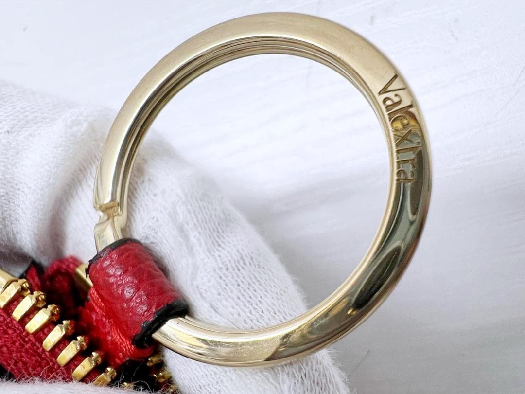 美品　ヴァレクストラ　グレインカーフスキン　L字　キーリング付き　ケース